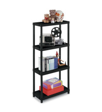 Scaffale 3060/4 - 4 ripiani - 60 x 30 x 132 cm - PPL - nero - Terry Scaffale 3060/4 - 4 ripiani - 60 x 30 x 132 cm - PPL - nero - Terry
