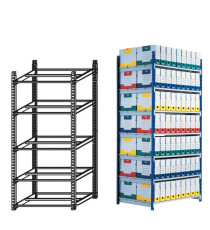 Scaffale RANG'ECO - modulo base - 5 ripiani - 100 x 70 x 200 cm - grigio - Paperflow Scaffale RANG'ECO - modulo base - 5 ripiani - 100 x 70 x 200 cm - grigio - Paperflow
