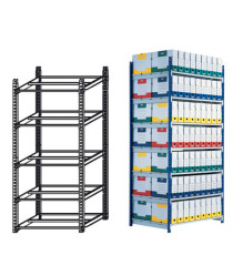 Scaffale RANG'ECO - modulo base - 5 ripiani - 100 x 70 x 200 cm - grigio - Paperflow Scaffale RANG'ECO - modulo base - 5 ripiani - 100 x 70 x 200 cm - grigio - Paperflow