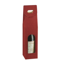 Scatola - 1 bottiglia - 9 x 9 x 38,5 cm - cartone seta - bordeaux - Scotton Scatola - 1 bottiglia - 9 x 9 x 38,5 cm - cartone seta - bordeaux - Scotton