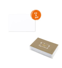 Scatola 100 biglietti bianchi - Bristol - 6,9 x 10,6 cm - 240 gr - Rex Sadoch