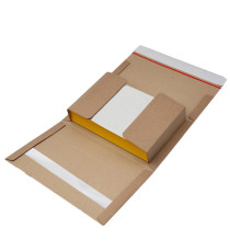 Scatola automontante altezza variabile BOOKBOX - M - 31 X 19 X 7 cm - cartone - avana - Blasetti