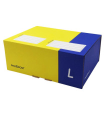 Scatola automontante per ecommerce PICK&Post - L - 40 x 27 x 17 cm - giallo/blu - Blasetti Scatola automontante per ecommerce PICK&Post - L - 40 x 27 x 17 cm - giallo/blu - Blasetti