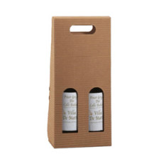 Scatola bottiglie Onda avana - 2 bottiglie - 18 x 9 x 38,5cm - Scotton Scatola bottiglie Onda avana - 2 bottiglie - 18 x 9 x 38,5cm - Scotton