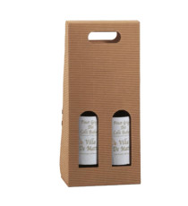 Scatola bottiglie Onda avana - 2 bottiglie - 18 x 9 x 38,5cm - Scotton Scatola bottiglie Onda avana - 2 bottiglie - 18 x 9 x 38,5cm - Scotton