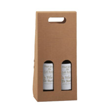 Scatola bottiglie Onda avana - 2 bottiglie - 18 x 9 x 38,5cm - Scotton Scatola bottiglie Onda avana - 2 bottiglie - 18 x 9 x 38,5cm - Scotton