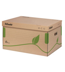 Scatola container EcoBox -  34,5x43,9x24,2cm - apertura superiore - avana - Esselte Scatola container EcoBox -  34,5x43,9x24,2cm - apertura superiore - avana - Esselte