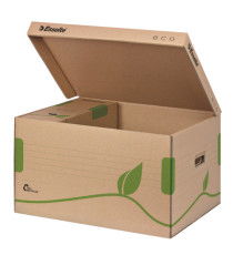 Scatola container EcoBox -  34,5x43,9x24,2cm - apertura superiore - avana - Esselte Scatola container EcoBox -  34,5x43,9x24,2cm - apertura superiore - avana - Esselte