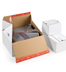 Scatola e-commerce - per spedizioni - 30,6 x 18,6 x 12,7 cm - cartone - bianco - ColomPac Scatola e-commerce - per spedizioni - 30,6 x 18,6 x 12,7 cm - cartone - bianco - ColomPac