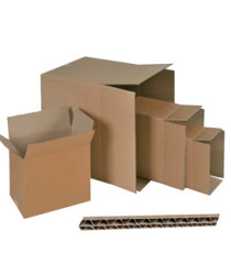 Scatola per imballo - onda doppia - 30 x 20 x 20 cm - cartone - avana