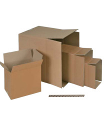 Scatola per imballo - onda singola - 30,4 x 21,5 x 27,3 cm - cartone - avana