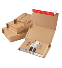 Scatola postale CP 020 - fustellata - 38 x 29 x 8 cm - cartone microonda - avana - ColomPac Scatola postale CP 020 - fustellata - 38 x 29 x 8 cm - cartone microonda - avana - ColomPac