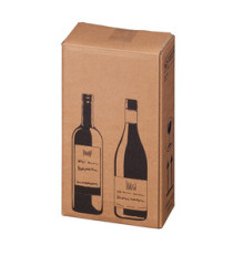 Scatola Wine Pack - 2 bottiglie - 20,4 x 10,8 x 36,8 cm - cartone doppia onda - avana - Bong Packaging - conf. 10 pezzi Scatola Wine Pack - 2 bottiglie - 20,4 x 10,8 x 36,8 cm - cartone doppia onda - avana - Bong Packaging - conf. 10 pezzi