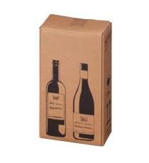 Scatola Wine Pack - 2 bottiglie - 20,4 x 10,8 x 36,8 cm - cartone doppia onda - avana - Bong Packaging - conf. 10 pezzi Scatola Wine Pack - 2 bottiglie - 20,4 x 10,8 x 36,8 cm - cartone doppia onda - avana - Bong Packaging - conf. 10 pezzi