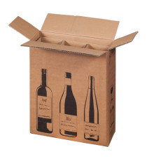 Scatola Wine Pack - 3 bottiglie - 30,5 x 10,8 x 36,8 cm - cartone doppia onda - avana - Bong Packaging - conf. 10 pezzi Scatola Wine Pack - 3 bottiglie - 30,5 x 10,8 x 36,8 cm - cartone doppia onda - avana - Bong Packaging - conf. 10 pezzi
