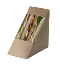 Scatole per sandwich Street Food in carta kraft - 12,3 x 7,2 x 12,3 cm - Leone - conf. 100 pezzi Scatole per sandwich Street Food in carta kraft - 12,3 x 7,2 x 12,3 cm - Leone - conf. 100 pezzi