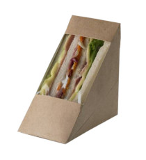 Scatole per sandwich Street Food in carta kraft - 12,3 x 7,2 x 12,3 cm - Leone - conf. 100 pezzi Scatole per sandwich Street Food in carta kraft - 12,3 x 7,2 x 12,3 cm - Leone - conf. 100 pezzi