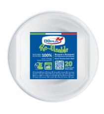 Scodella riutilizzabile - rotonda - diametro 17 cm - 630 ml - PS reuse - bianco - Dopla - conf. 20 pezzi Scodella riutilizzabile - rotonda - diametro 17 cm - 630 ml - PS reuse - bianco - Dopla - conf. 20 pezzi