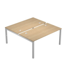 Scrivania a 2 postazioni contrapposte Agorà - 120 x 168 x 72,5 cm - rovere