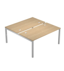 Scrivania a 2 postazioni contrapposte Agorà - 160 x 168 x 72,5 cm - rovere