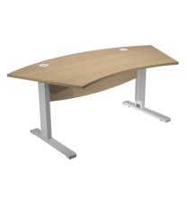 Scrivania Agorà Direction - fianchi a L in metallo - 190 x 96 x 73 cm - rovere