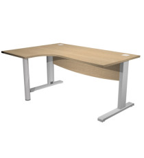 Scrivania Agorà Direction Compact - SX - fianco a L in metallo - L 160 cm - rovere