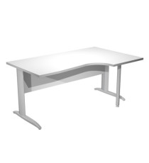 Scrivania Compact Destro - 160 x 60/80/100 cm - piano bianco