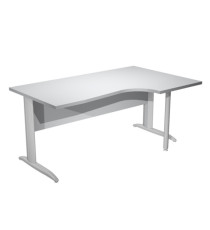 Scrivania Compact Destro - 160 x 60/80/100 cm - piano grigio