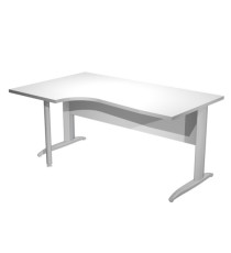 Scrivania Compact Sinistro - 160 x 60/80/100 cm - piano bianco