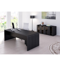 Scrivania direzionale Prestige - 210 x 90 x 74 cm - nero venato