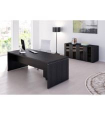 Scrivania direzionale Prestige - 210 x 90 x 74 cm - nero venato