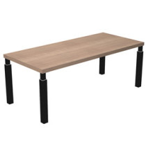 Scrivania direzionale Prestige Quadro - 180 x 90 cm - ciliegio arabis/nero