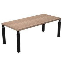 Scrivania direzionale Prestige Quadro - 180 x 90 cm - ciliegio arabis/nero