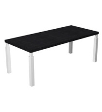 Scrivania direzionale Prestige Quadro - 180 x 90 cm - nero venato/bianco