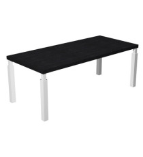 Scrivania direzionale Prestige Quadro - 180 x 90 cm - nero venato/bianco