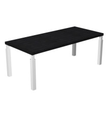 Scrivania direzionale Prestige Quadro - 180 x 90 cm - nero venato/bianco