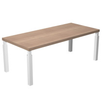 Scrivania direzionale Prestige Quadro - 210 x 90 cm - ciliegio arabis/bianco