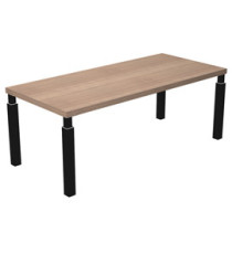 Scrivania direzionale Prestige Quadro - 210 x 90 cm - ciliegio arabis/nero