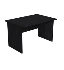 Scrivania Easy - lineare - 120 x 80 x 72 cm - nero venato frassino