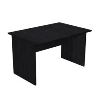 Scrivania Easy - lineare - 120 x 80 x 72 cm - nero venato frassino