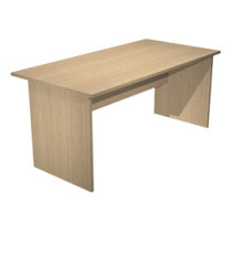 Scrivania Easy - lineare - 160 x 80 x 72 cm - rovere