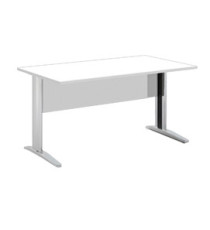 Scrivania Easy fianchi verniciati effetto cromato - lineare - 120 x 80 x 72 cm - bianco Scrivania Easy fianchi verniciati effetto cromato - lineare - 120 x 80 x 72 cm - bianco