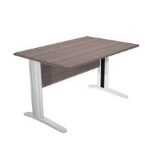 Scrivania Easy fianchi verniciati effetto cromato - lineare - 120 x 80 x 72 cm - frassino toscano