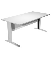 Scrivania Easy fianchi verniciati effetto cromato - lineare - 120 x 80 x 72 cm - grigio Scrivania Easy fianchi verniciati effetto cromato - lineare - 120 x 80 x 72 cm - grigio