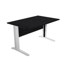 Scrivania Easy fianchi verniciati effetto cromato - lineare - 120 x 80 x 72 cm - nero venato frassino Scrivania Easy fianchi verniciati effetto cromato - lineare - 120 x 80 x 72 cm - nero venato frassino