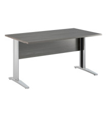 Scrivania Easy fianchi verniciati effetto cromato - lineare - 140 x 80 x 72 cm - frassino toscano