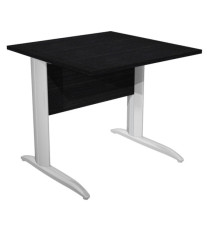 Scrivania Easy fianchi verniciati effetto cromato - lineare - 80 x 80 x 72 cm - nero venato