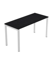 Scrivania Easy Plus - per smartworking - 140 x 60 x 72,5 cm - nero venato frassino