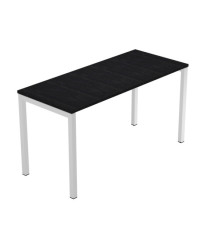 Scrivania Easy Plus - per smartworking - 140 x 60 x 72,5 cm - nero venato frassino
