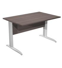Scrivania lineare Easy - 140 x 80 x 72 cm - Frassino toscano/grigio alluminio